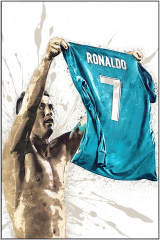Plakat - Ronaldo Real Madrid sejr kunst