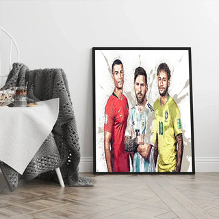 Plakat - Ronaldo, Messi og Neymar kunst - admen.dk