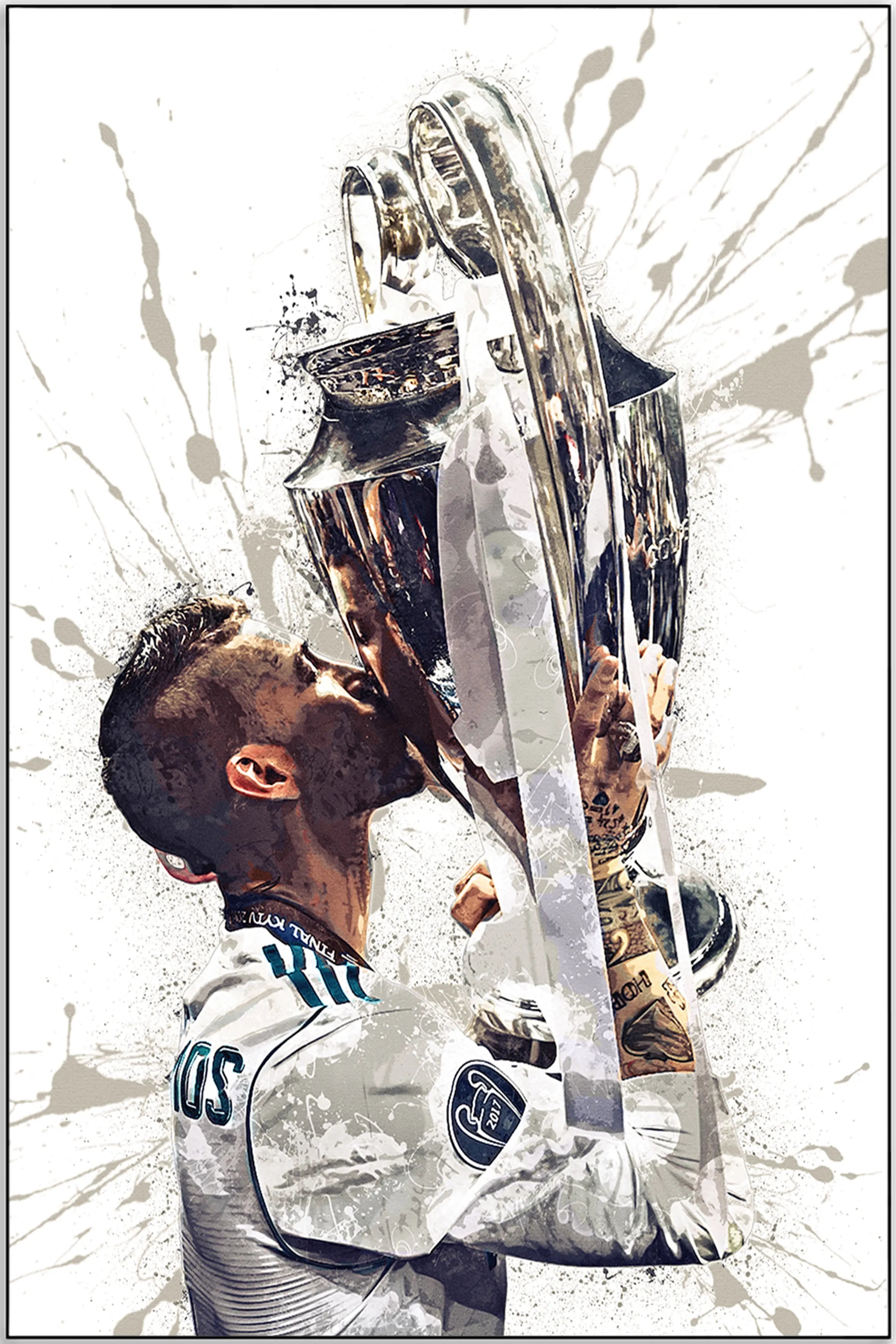 Plakat - Sergio Ramos Real Madrid stil – Admen.dk