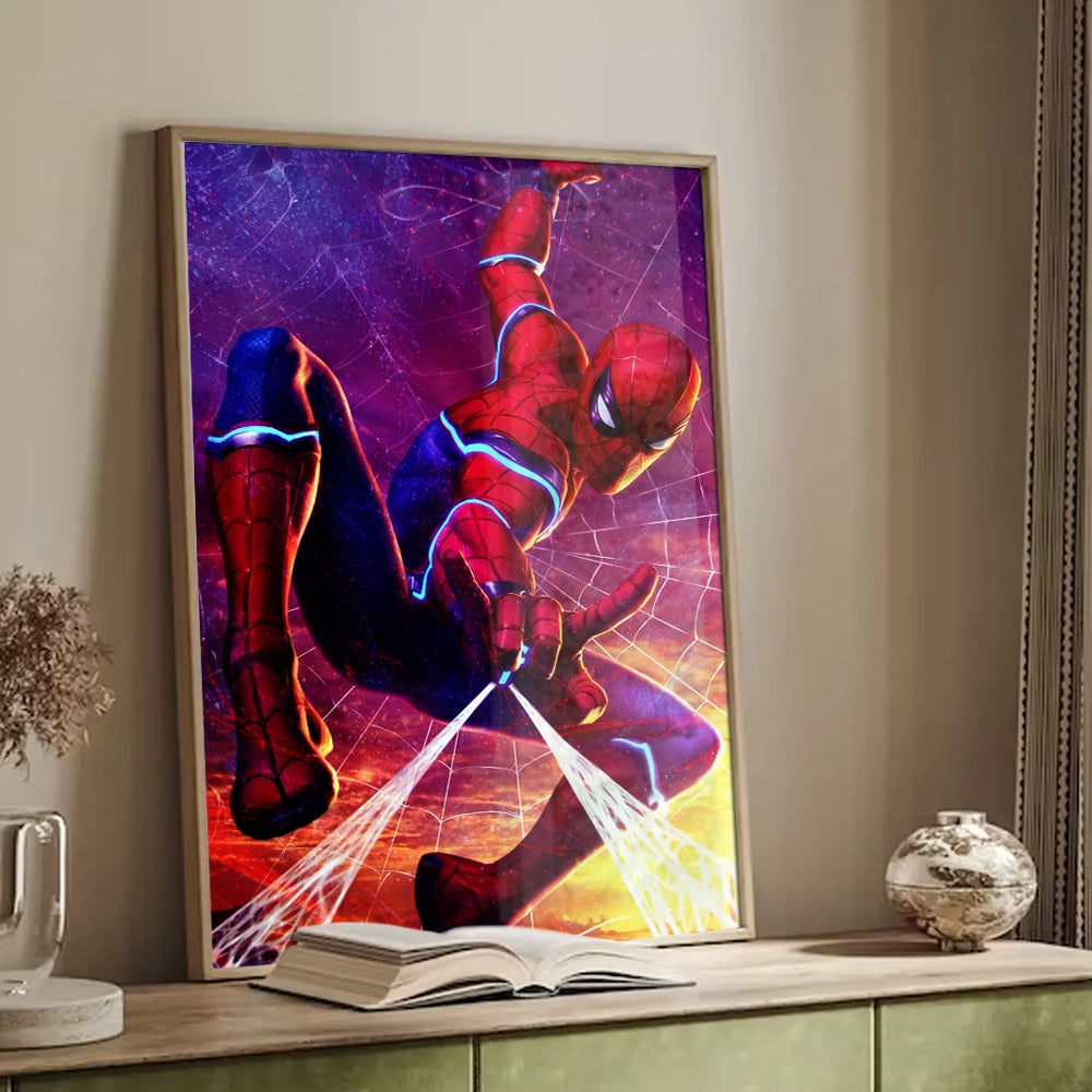 Plakat - Spiderman svingende - Admen.dk