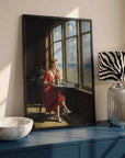 Plakat - Thoughtful Woman Beach View - Andreas Magnusson