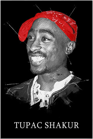 Plakat - Tupac Shakur kunst - admen.dk