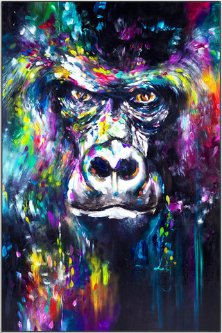 Plakat - Vild gorilla kunst - admen.dk