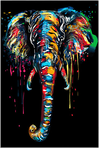 Plakat - Watercolor elephant art