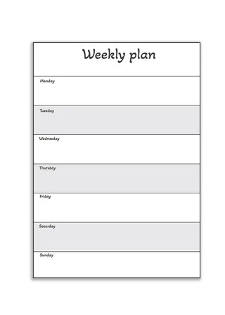 Plakat - Weekly Planner - Engelsk
