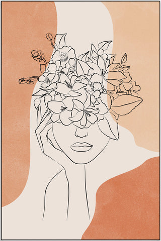 Plakat - Woman head abstract kunst