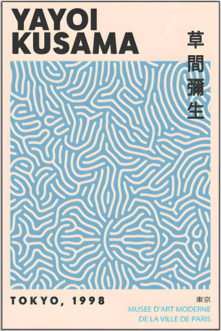 Plakat - Yayoi Kusama - Paris blue kunst - admen.dk