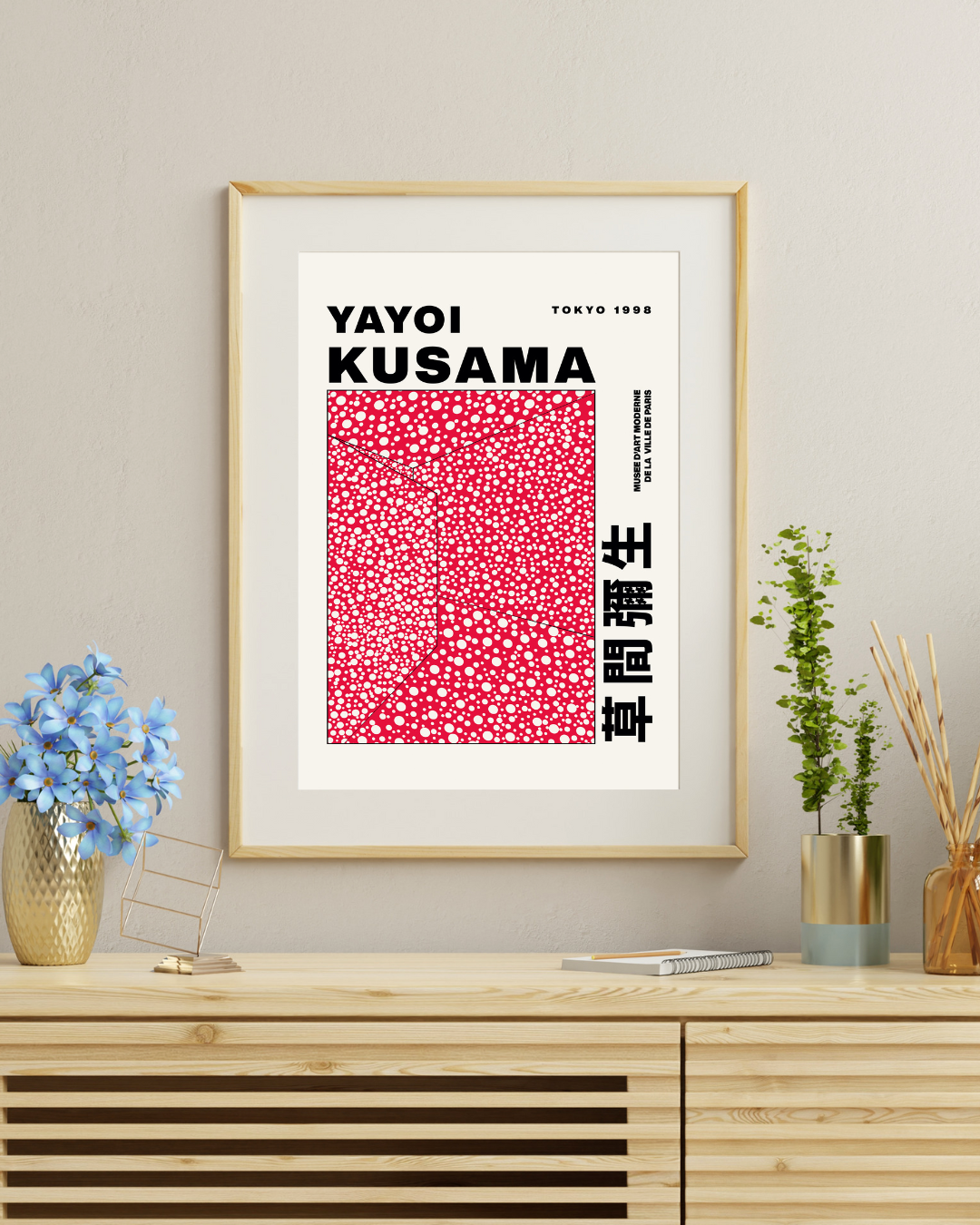 Plakat - Yayoi Kusama - Red dots Paris kunst – Admen.dk