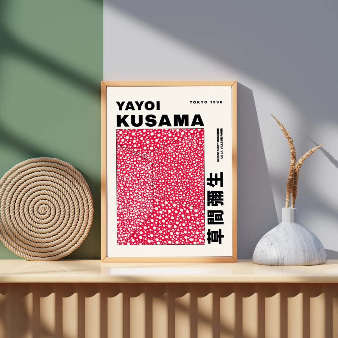 Plakat - Yayoi Kusama - Red dots Paris kunst – Admen.dk
