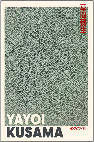 Plakat - Yayoi Kusama - grønne streger