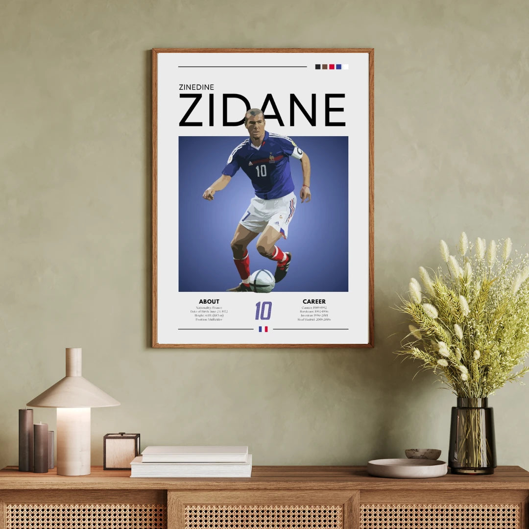 Plakat - Zinedine Zidane style - Admen.dk