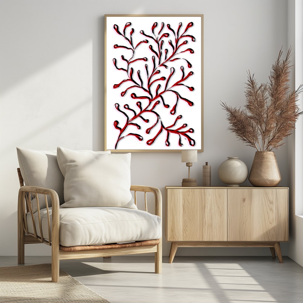 Plakat - Stylized Red Coral