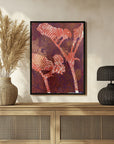 Plakat - Deep Red Jungle Foliage
