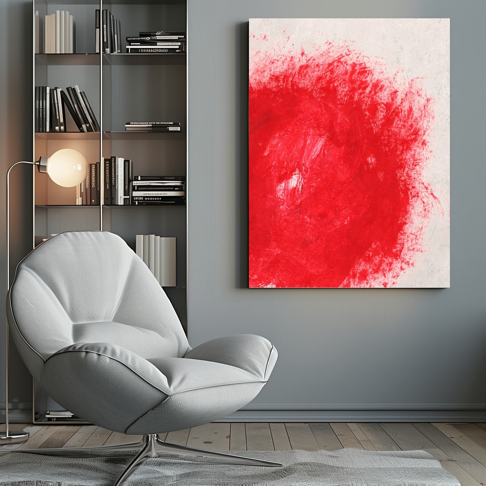 Canvas - Vibrant Red Texture