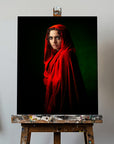 Canvas - Woman in Red Hood