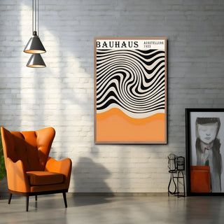 Plakat - Bauhaus orange kunst