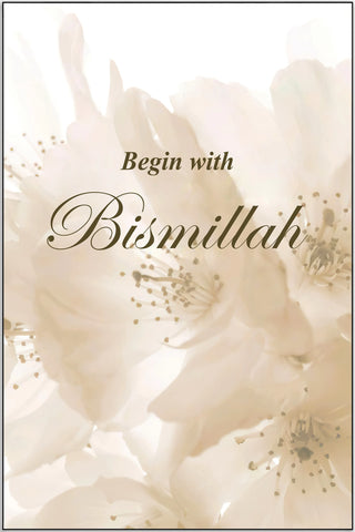 Plakat - Begin with Bismillah - admen.dk
