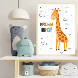 Plakat - Big dream giraf
