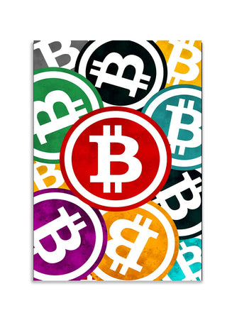 Plakat - Bitcoin cirkelformet kunst