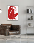Plakat - Minimalist Red Embrace