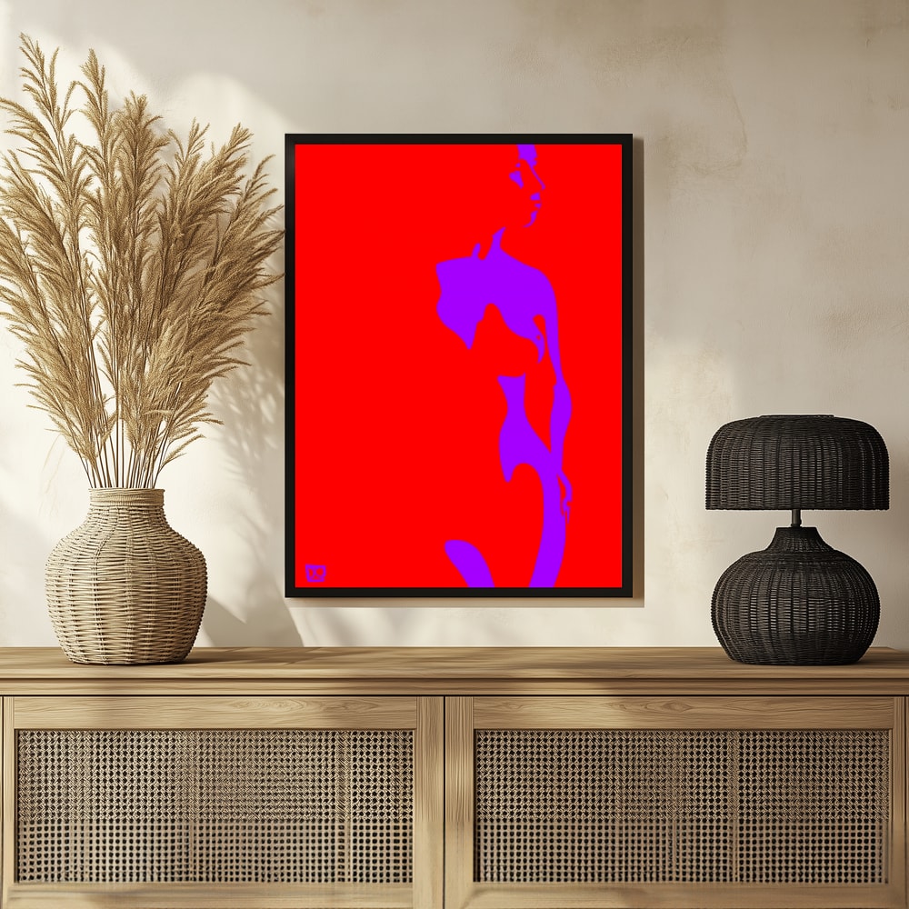 Plakat - Vibrant Purple Woman Profile