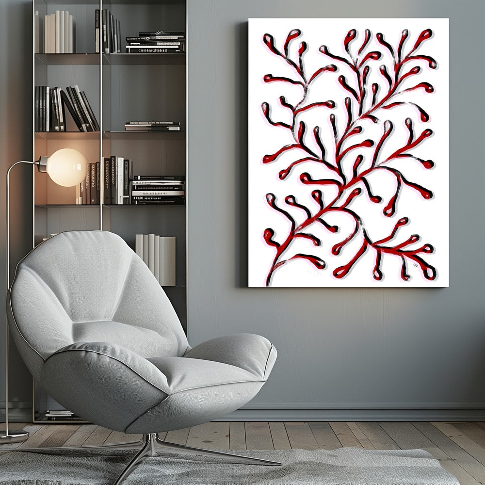 Canvas - Stylized Red Coral