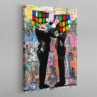 Canvas - Mr. Brain cube kunst - admen.dk