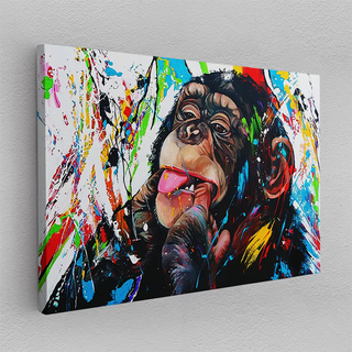 Canvas - Funny monkey kunst - admen.dk