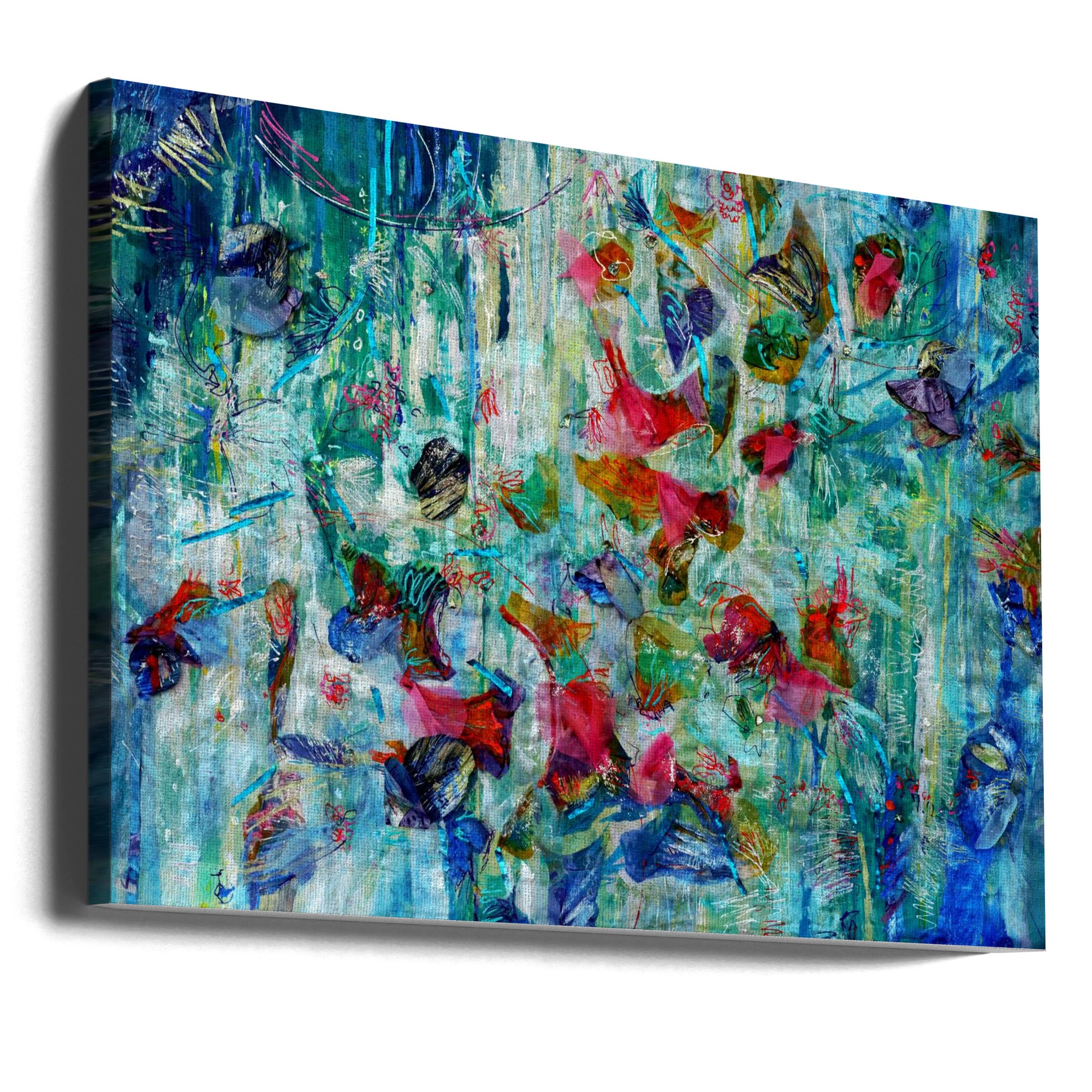 Canvas - Bloom shimmer sparkle blue