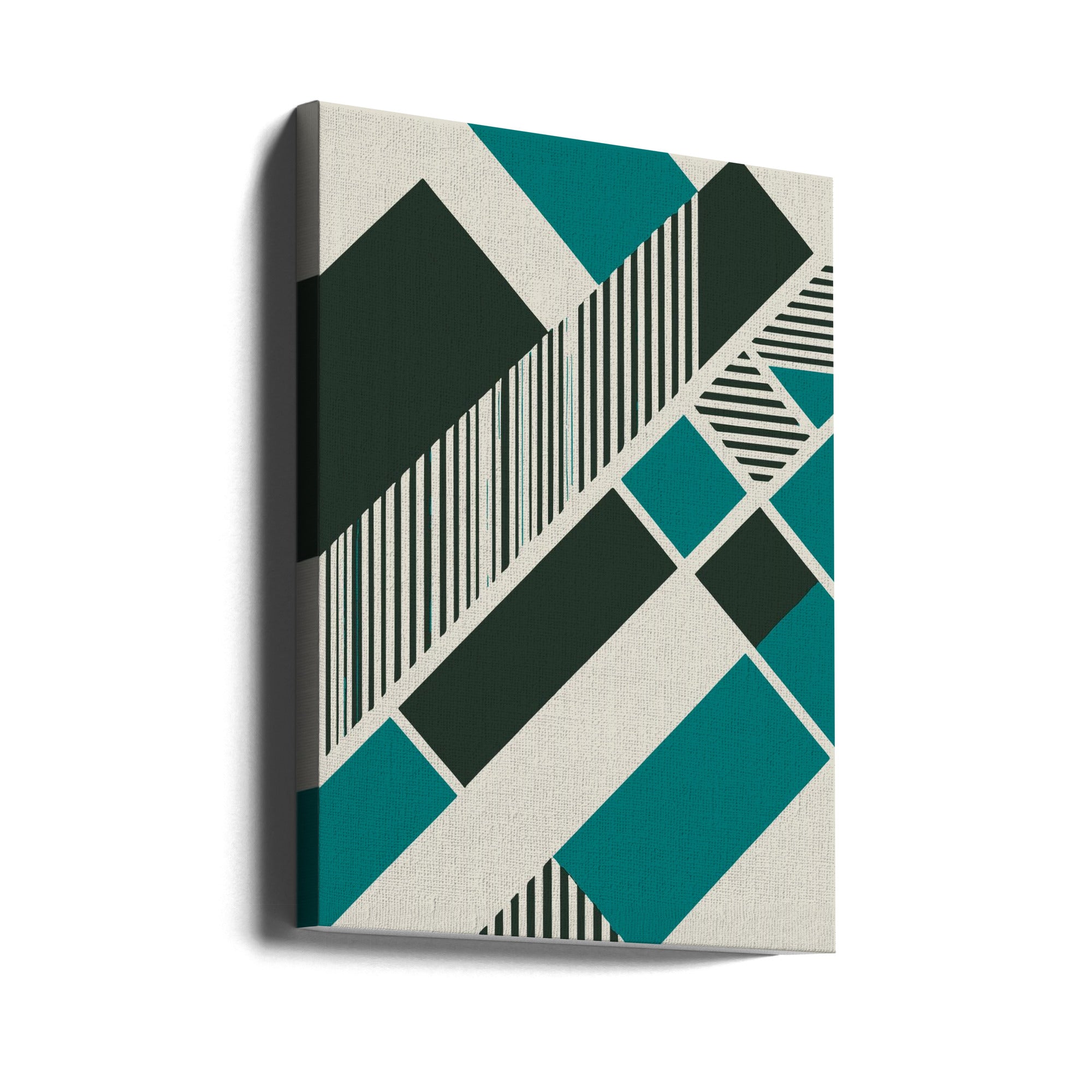 Canvas - Geometric Teal