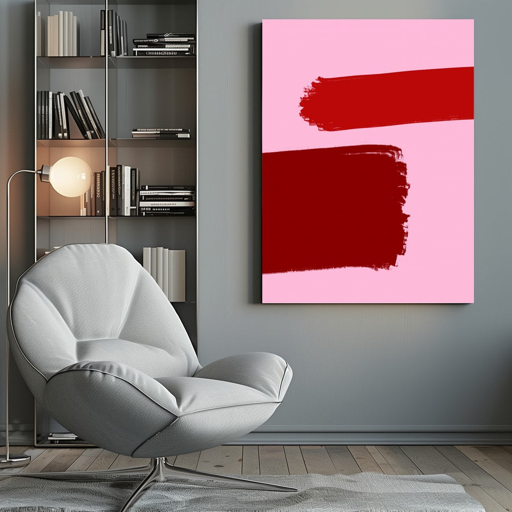 Canvas - Crimson Strokes
