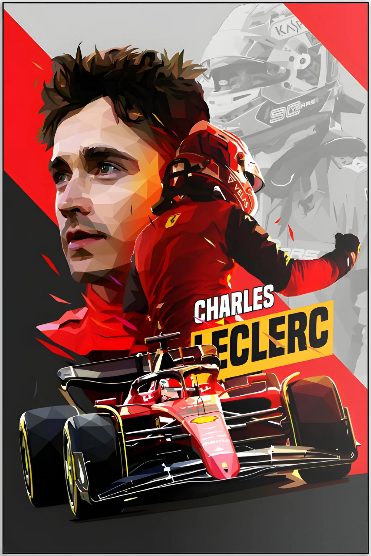 Plakat Charles Leclerc style