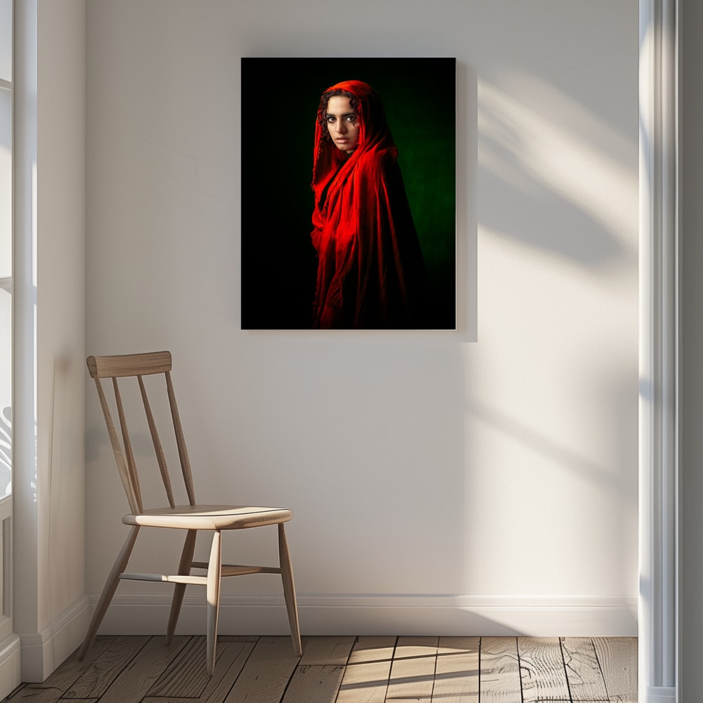 Canvas - Woman in Red Hood