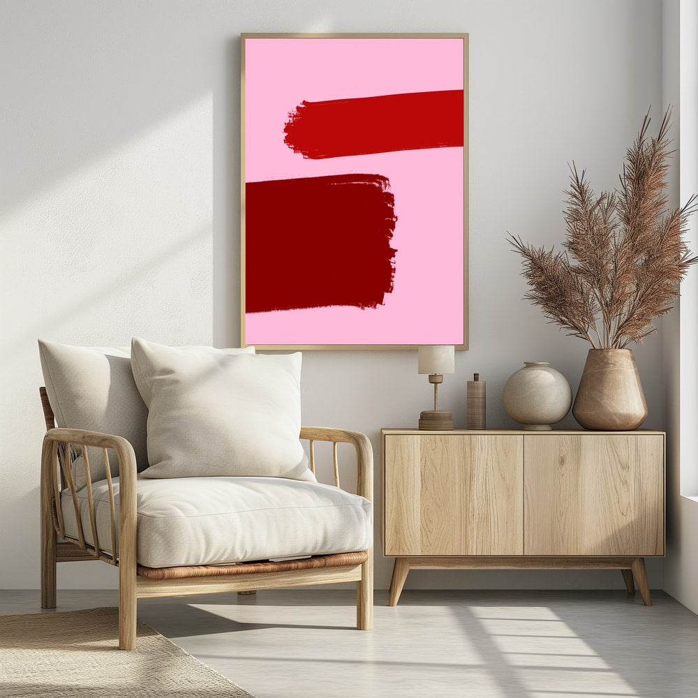 Plakat - Crimson Strokes