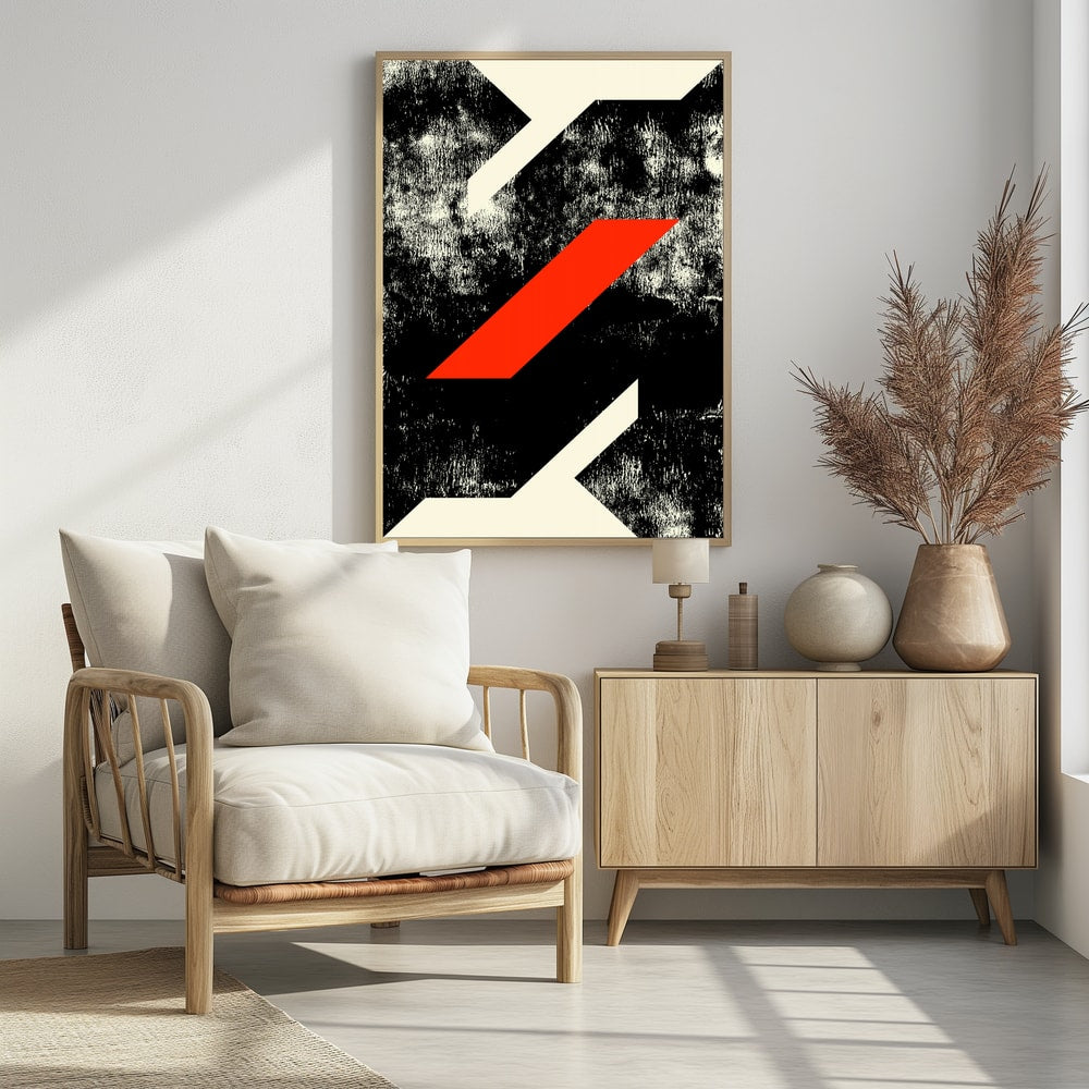 Plakat - Bold Red Geometric