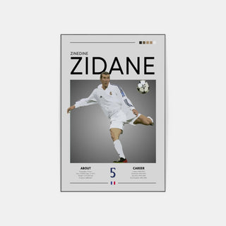 Plakat - Zinedine Zidane Real Madrid look - admen.dk