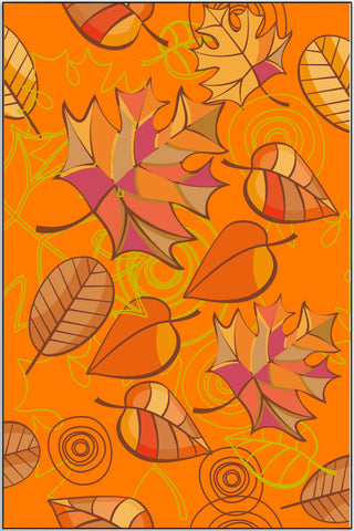 Plakat - Efterår med orange baggrund