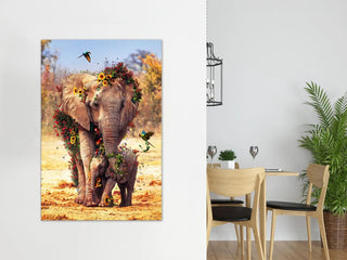 Plakat - Elefant mor og unge