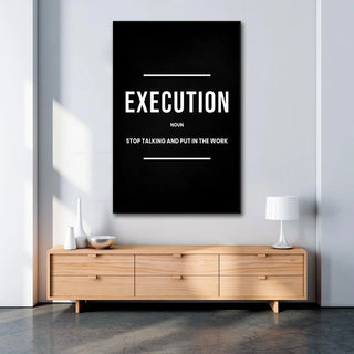 Plakat - Execution noun citat - admen.dk