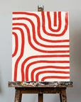 Canvas - Red Modern Lines