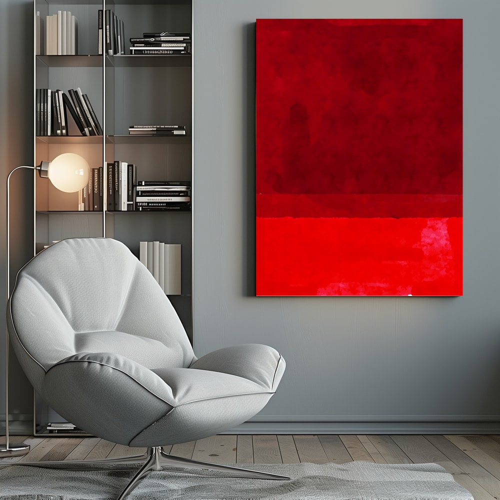 Canvas - Deep Red Abstraction
