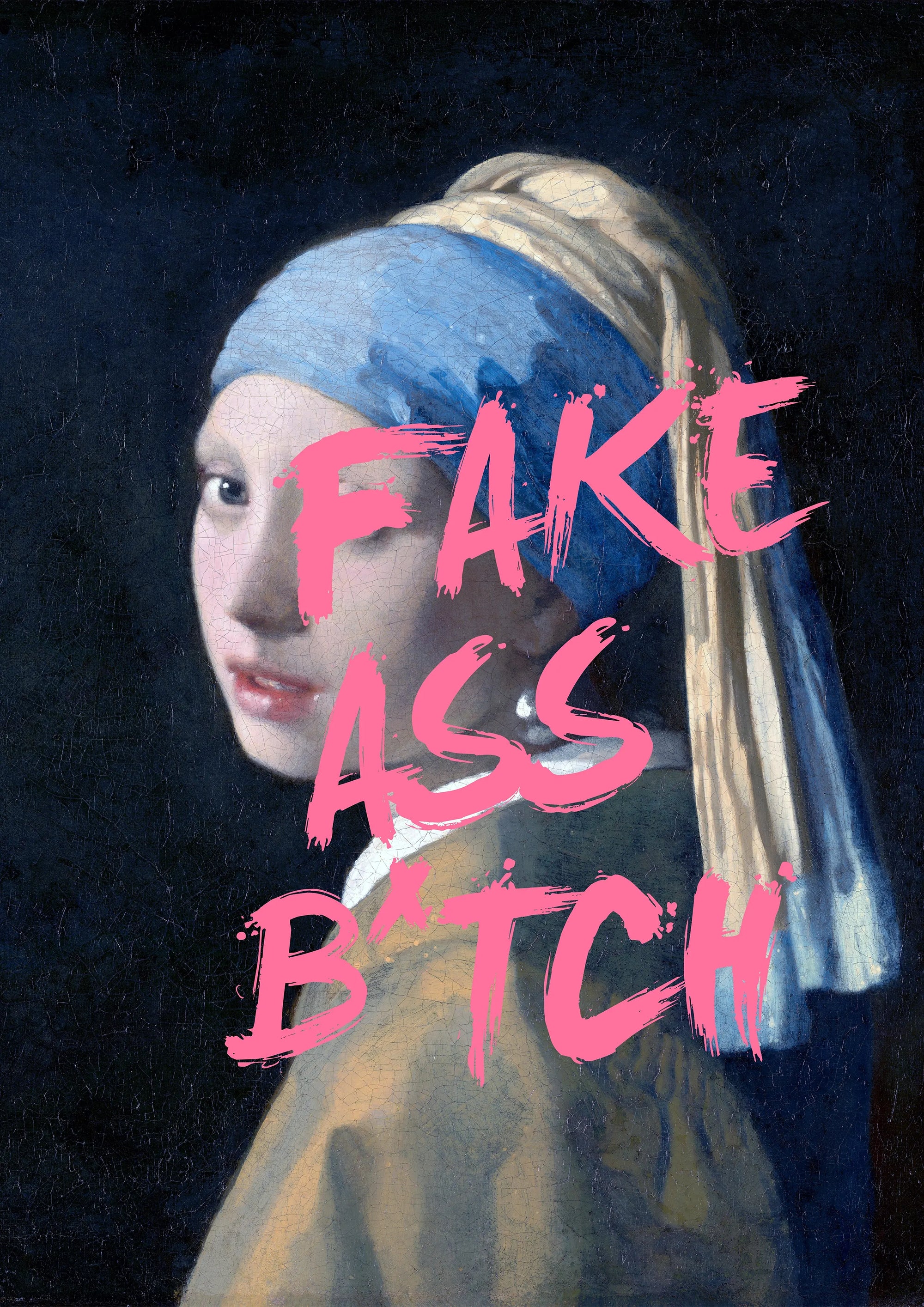 Plakat - Fake ass kvinde kunst - Admen.dk