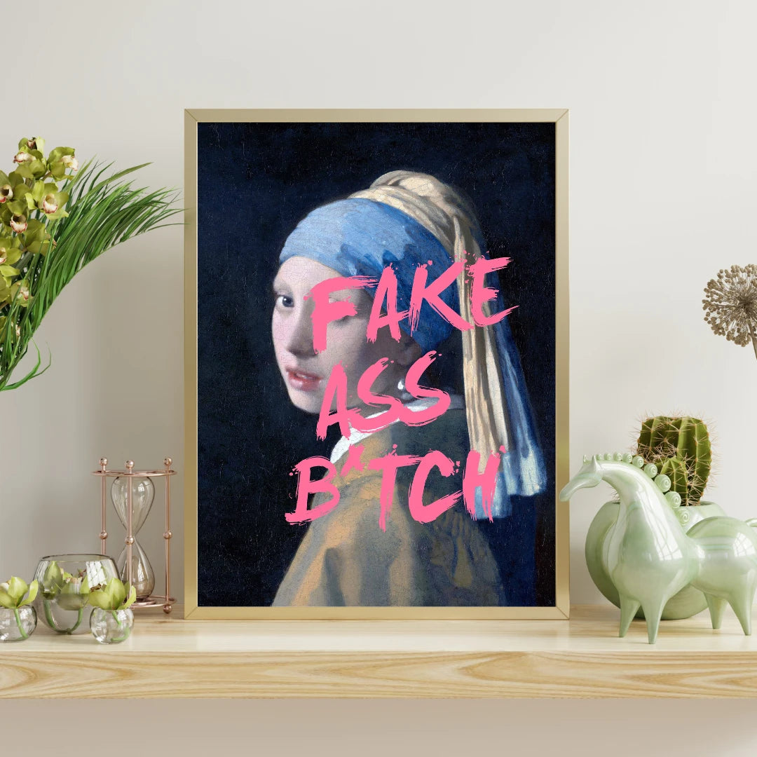 Plakat - Fake ass kvinde kunst - Admen.dk