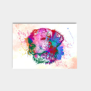 Plakat - Farverig hund