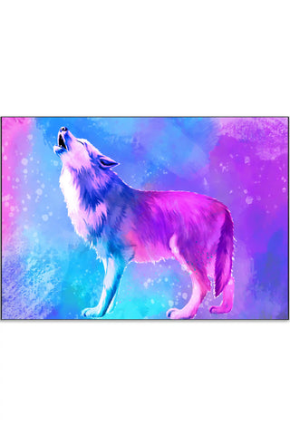 Plakat - Farverig ulv