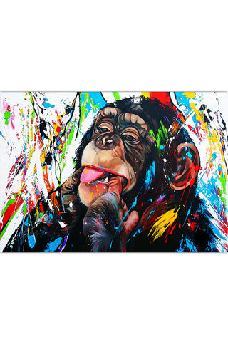 Canvas - Funny monkey kunst - admen.dk
