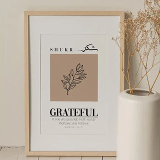Plakat - Grateful kalligrafi