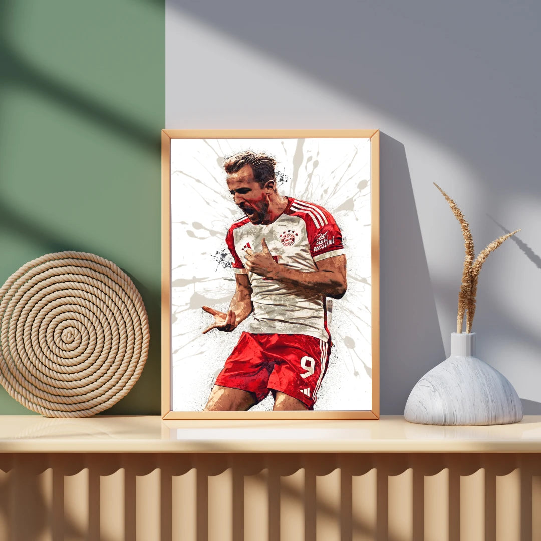 Plakat - Harry Kane Bayern kunst - Admen.dk