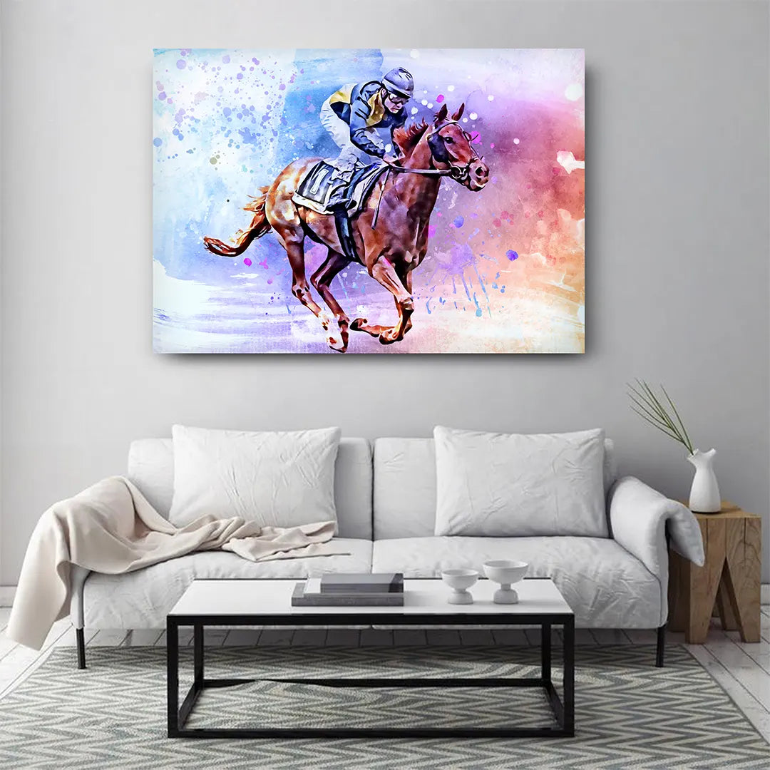 Plakat - Hesteløb kunst - admen.dk