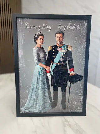Plakat - Kong Frederik og dronning Mary kunst - admen.dk